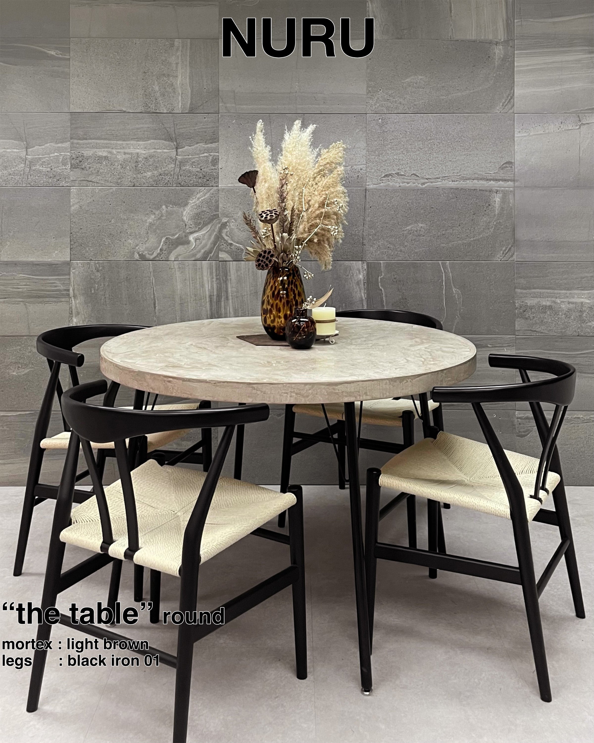 "the table" round - black iron 01脚